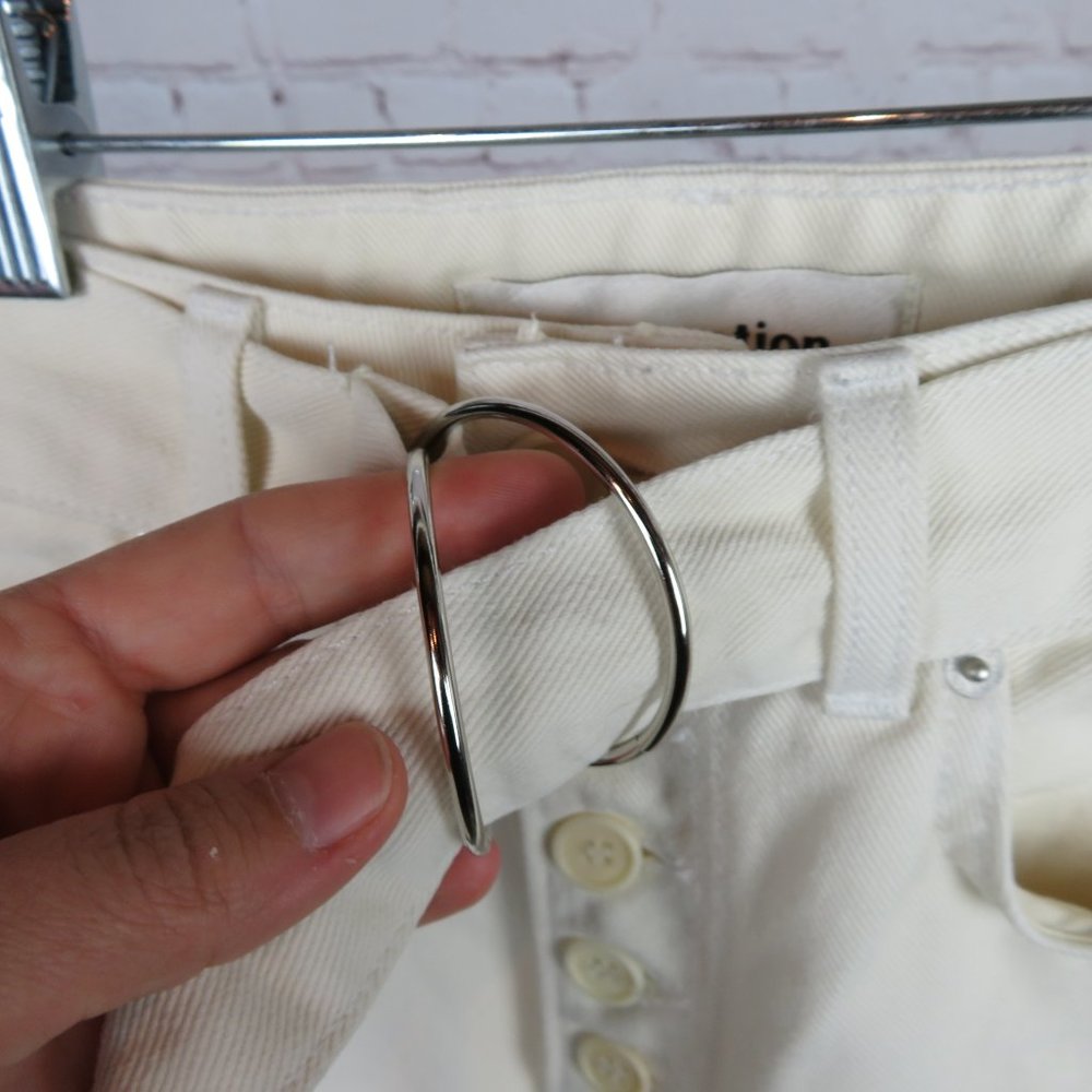 Reformation Madison High Waisted Belted Ankle Jeans Denim Jeans 24 - Picture 8 of 15